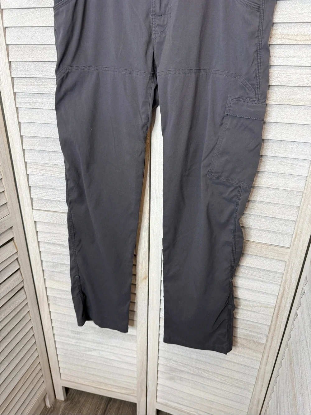 prAna Stretch Zion Men’s 32x32 Gray Hiking Cargo Pants Breathe Belted